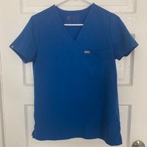 Figs Scrub Top Catarina in Royal Blue XS